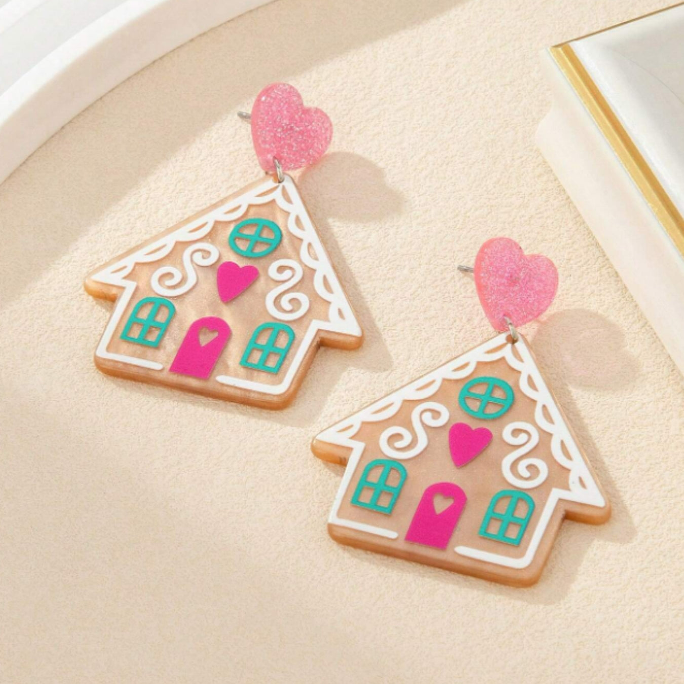 Gingerbread House Earrings