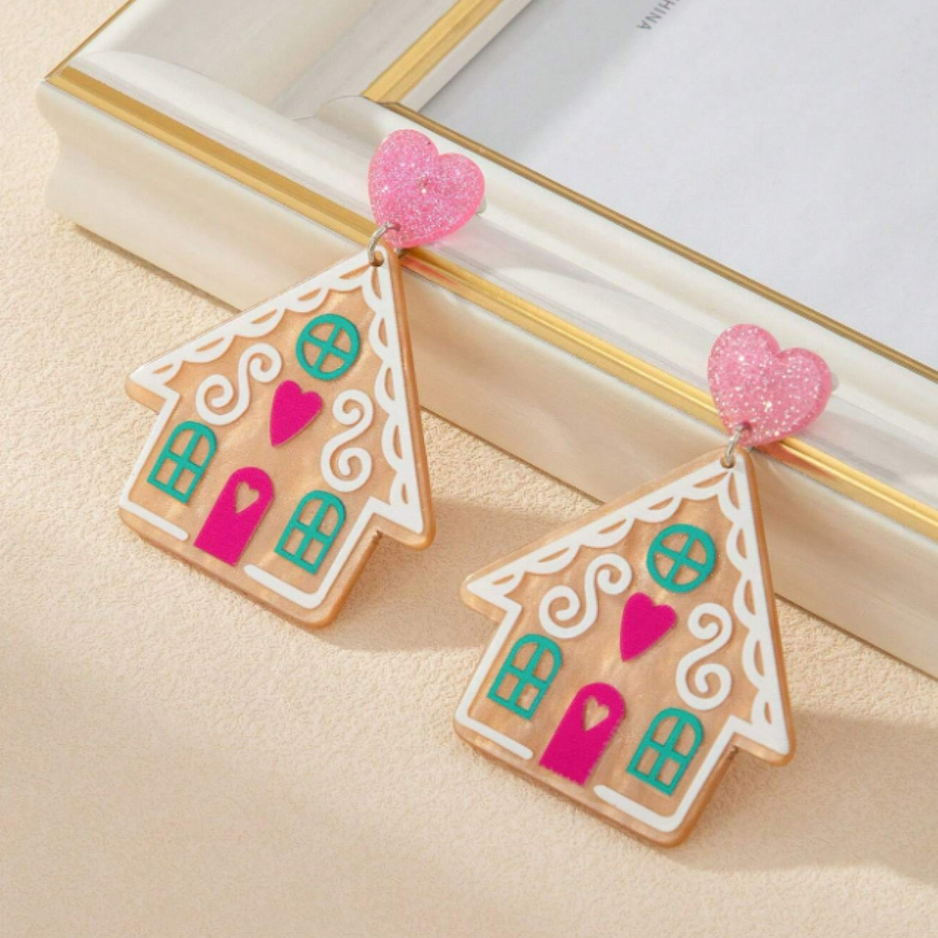 Gingerbread House Earrings