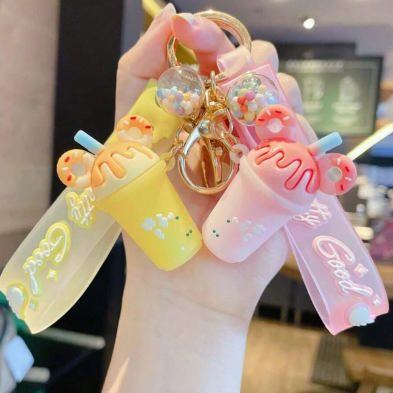 Yellow Milk Tea Keychain