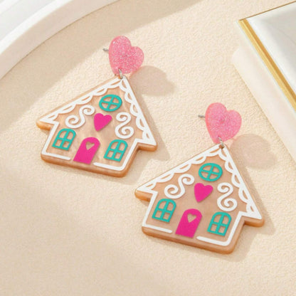 Gingerbread House Earrings