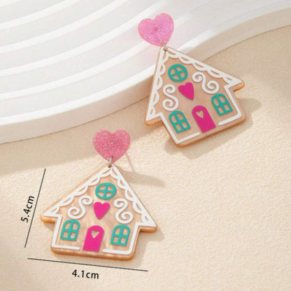 Gingerbread House Earrings