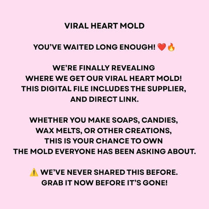 VIRAL HEART MOLD REVEAL & FRAGRANCE OIL SUPPLIER REVEAL